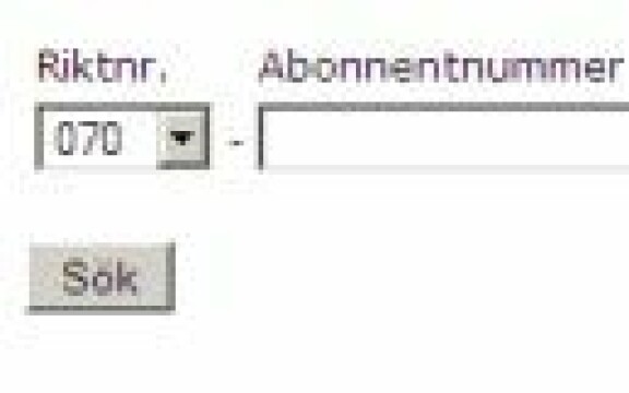 Visar vilken operatör som har numret
