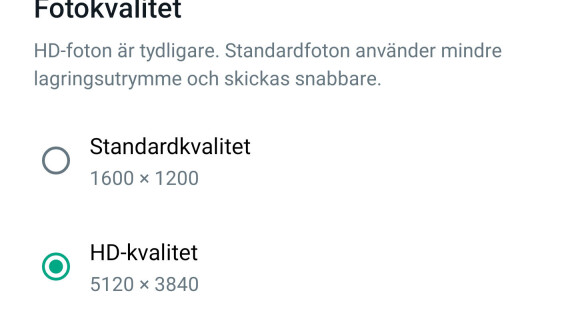 Whatsapp får högupplösta bilder – så skickar du i okomprimerad originalkvalitet