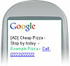 Google visar reklam i mobilen