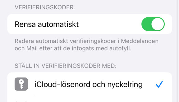 Så städar du automatiskt bort engångskoder i Iphone