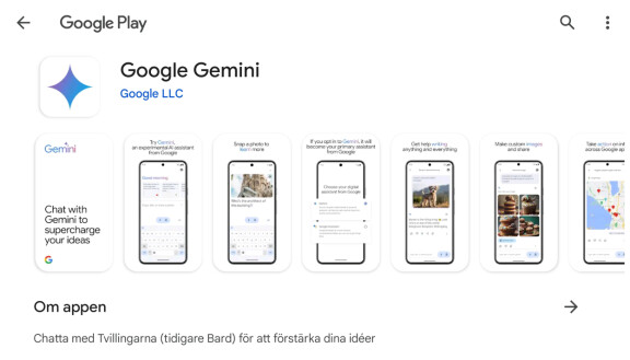 Google Gemini, tidigare Google Bard, tar över efter Google Assistant