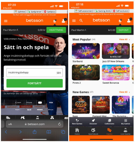 Mobilcasino - app vs mobil webbläsare