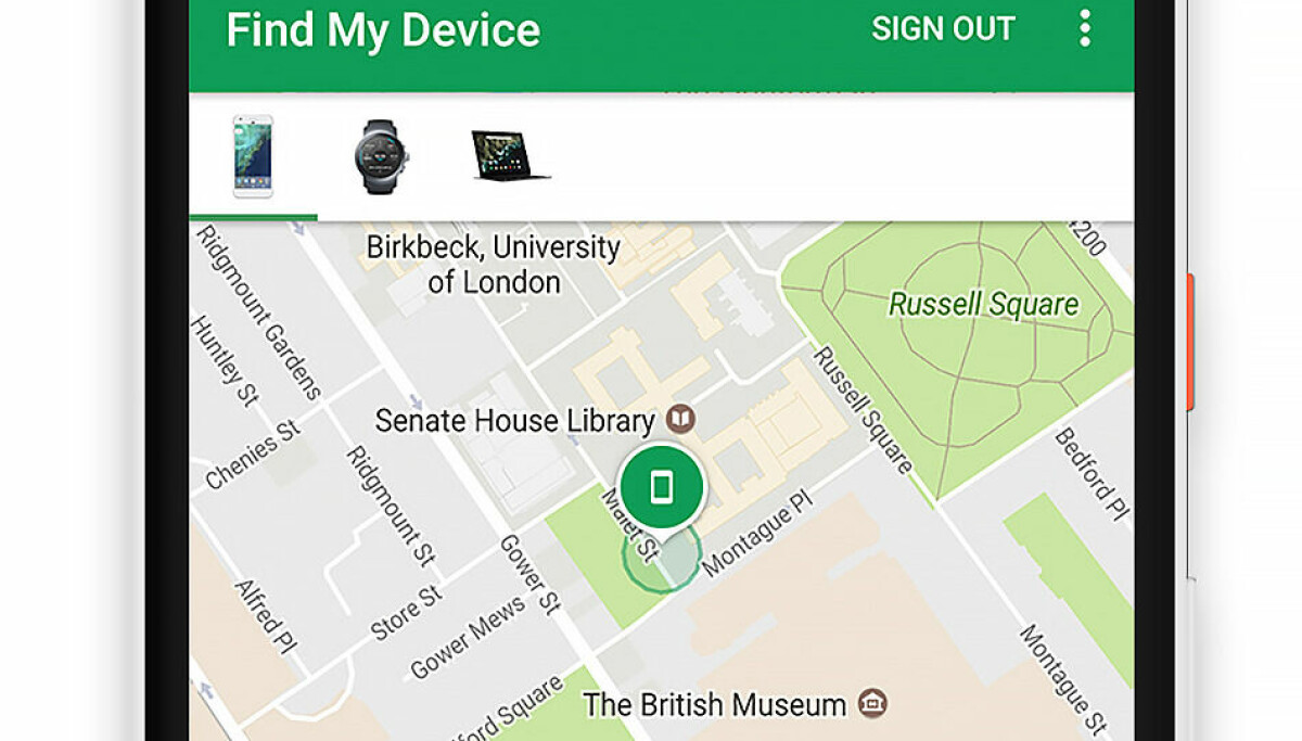 New function to track locked mobile phones