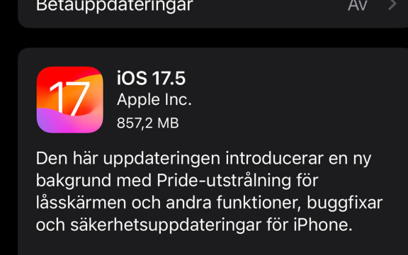Apple har släppt Ios 17.5