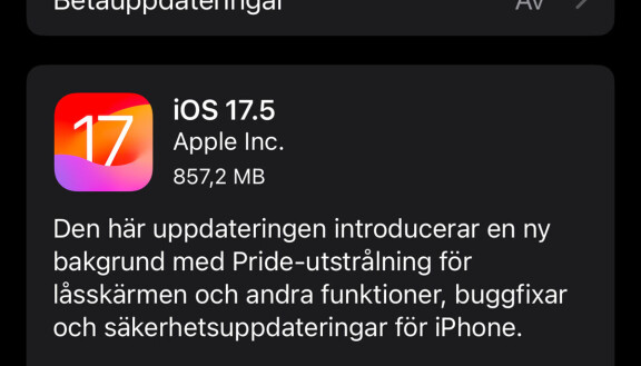Apple har släppt Ios 17.5