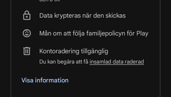 Googles app-butik får ny raderingsinformation