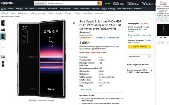 Amazon i Sverige börjar sälja begagnade mobiler och tillbehör