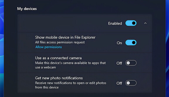 Starkare koppling mellan Android och Windows 11