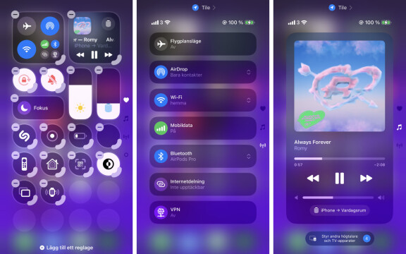Lär dig nyheterna i Kontrollcenter på Ios 18