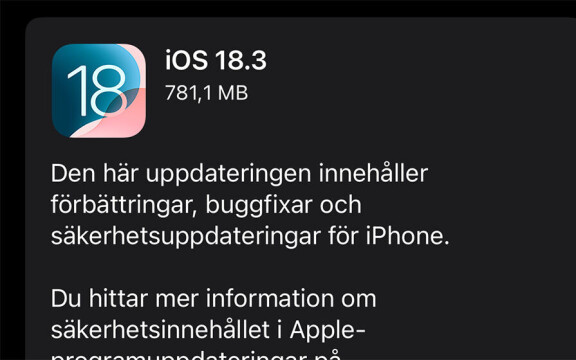 Apple har släppt Ios 18.3