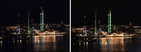 S25 Ultra till vänster Iphone 16 Pro till höger visar på endast subtila skillnader