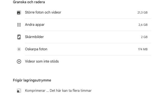 Fullt? Nytt sätt att spara utrymme i Google Foto