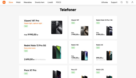 Xiaomi öppnar egen webbutik i Sverige – så står sig priserna