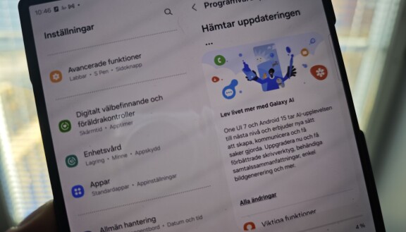 One UI 7 går nu att ladda ner, kan vi på Mobil bekräfta. På bilden i en Galaxy Z Fold 6.
