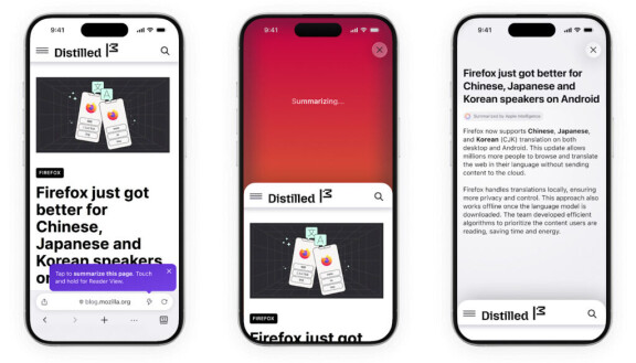 Firefox introducerar AI-sammanfattningar i webbläsaren