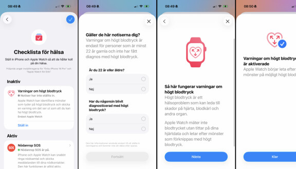 Nu kan du aktivera blodtrycksmätning i din äldre Apple Watch – så gör du