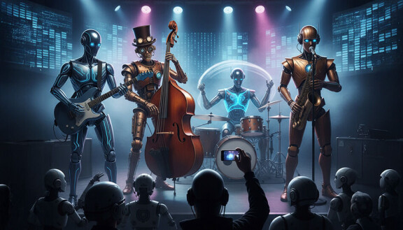 AI-skapad bild illustrerar AI-skapad musik.
