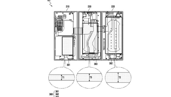 Hög batterikapacitet för Samsungs dubbelvikta