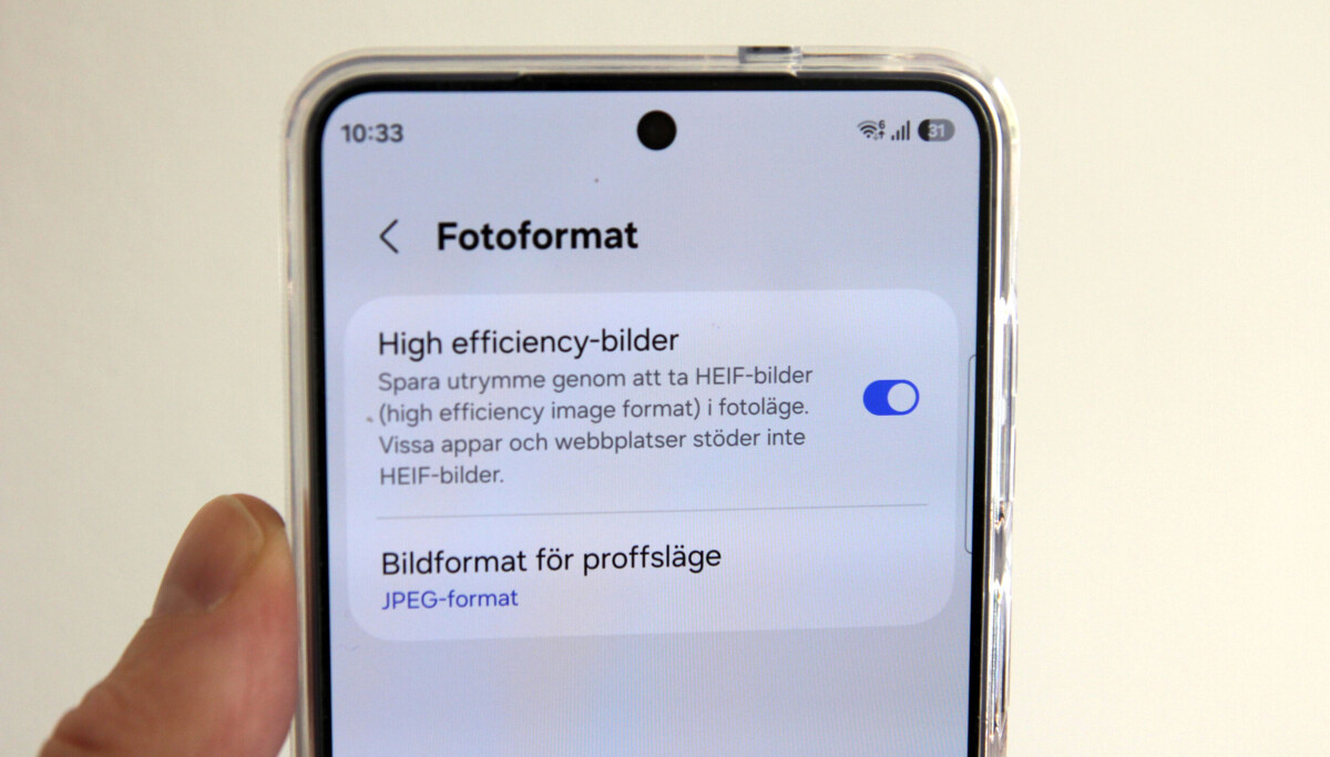 HEIF eller JPG? Så väljer du bäst filformat i mobilens kamerainställningar