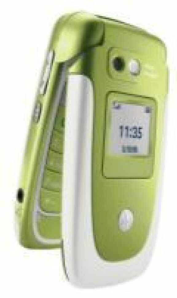 V360 - grön musikmobil från Motorola