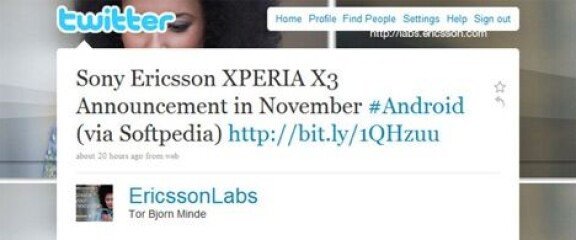 'Sony Ericsson X3 lanseras i november'