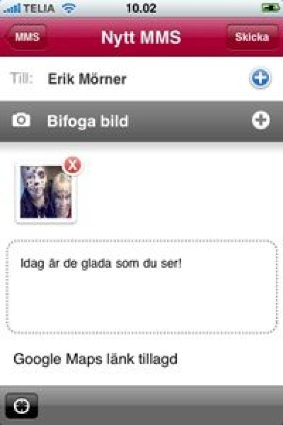 Vi provar mms med Iphone