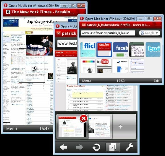 Opera Mobile i dator-version