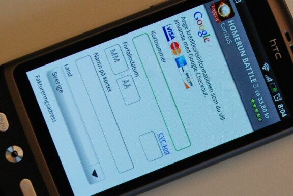 Betal-appar nu i Android Market