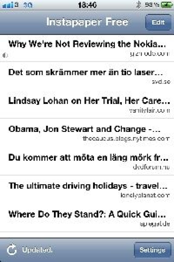 Favoritapparna till Iphone