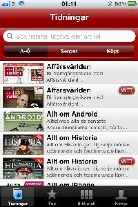 Favoritapparna till Iphone