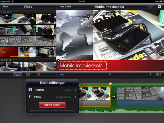 Bli filmproffs med Imovie i Ipad 2