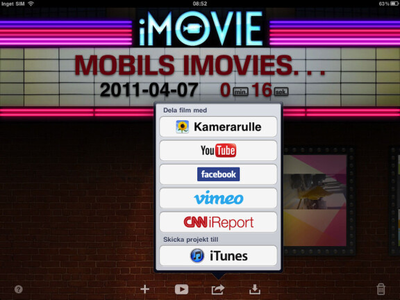 Bli filmproffs med Imovie i Ipad 2