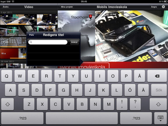 Bli filmproffs med Imovie i Ipad 2