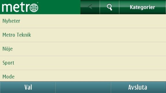 Nyhetsappar till Symbian