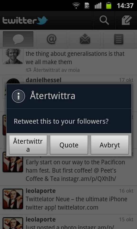 Kom igång med Twitter i din Android