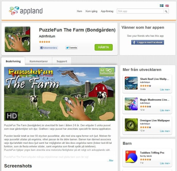 Applands apputbud snart även på webben