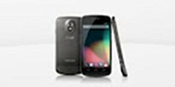 En miniatyrbild av Galaxy Nexus som fanns i Google Play innan den togs bort visar telefonen med en skärmbild som inte ser ut som den vanliga startskärmen för Android 4.0.