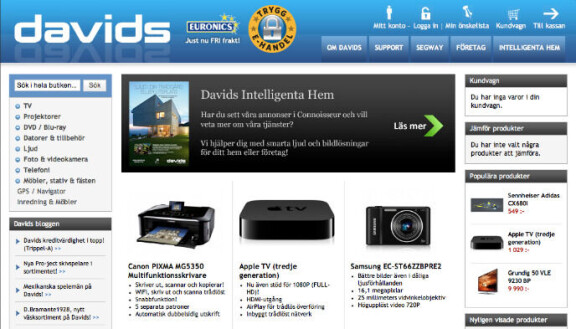 Davids erbjuder snabbkassa med Payair