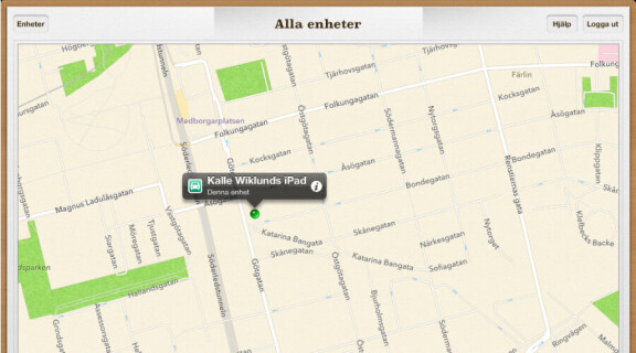 Få vägbeskrivning till borttappad Iphone