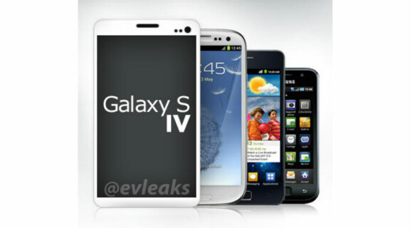Denna datorgenererade bild påstås föreställa Samsungs uppföljare till populära Samsung Galaxy S 3. Foto: @evleaks