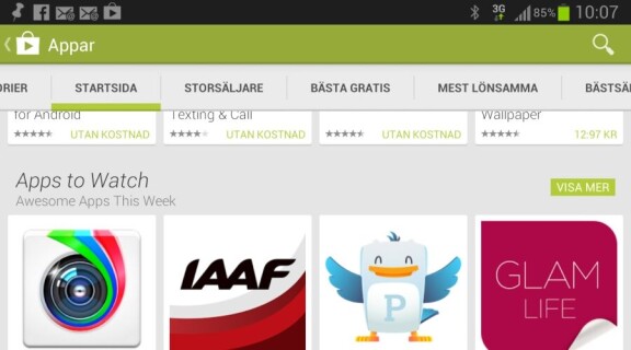 Bugg i Play gör att appar inte installeras
