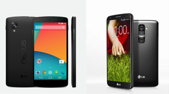 Jämförelse: Nexus 5 vs. LG G2