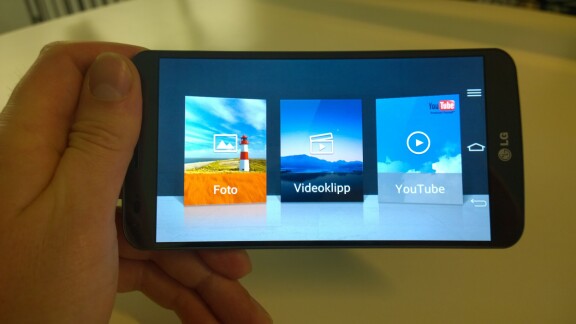 LG G Flex - skärmen