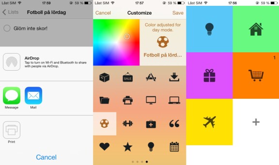 Ikonbaserad påminnelse-app