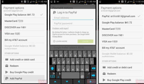 Google Play börjar med Paypal-betalningar