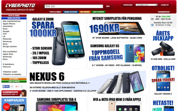 Vinnare årets webbutik: Cyberphoto Cyberphoto bjuder på det absolut mest kunniga och vänliga bemötandet, samtidigt som man har en välsorterad och välkonstruerad webbsida.