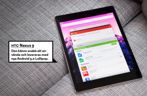 Vinnare: Microsoft Surface Pro 3 Material och kvalitet Androidenheterna liksom Asus Transformer Book är byggda i plast. LG G Pad och Asus Fonepad 8 har en lite enklare byggkvalitet medan plattorna från Samsung och Sony känns mer påkostade. Metall är svårare att misslyckas med. Apples båda enheter är som vanligt oerhört välgjorda, men Ipad Air 2 tar hem fempoängaren tack vare det supertunna formatet och den nya, matta ytan på skärmen. Microsoft Surface Pro 3 får nöja sig med en fyra – plattan har lite vassare kanter och inte lika perfekt passform mellan de olika delarna.