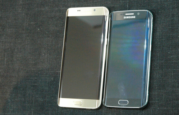 Galaxy S6 Edge och nya Galaxy S6 Edge Plus i storleksjämförelse