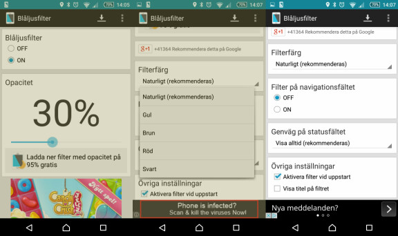 Apptips: Blåljusfilter