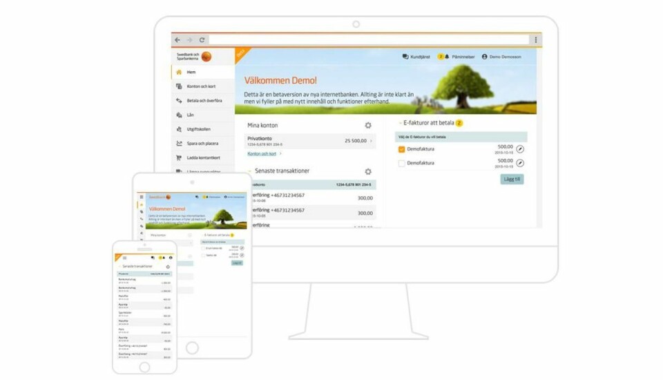 Swedbanks internetbank blir mobilanpassad